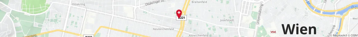 Map representation of the location for Apotheke Zum Papst in 1160 Wien